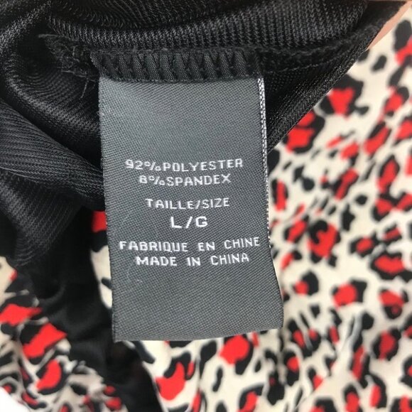 Suzy  Shier Animal print pleated blouson top size L - Picture 12 of 13